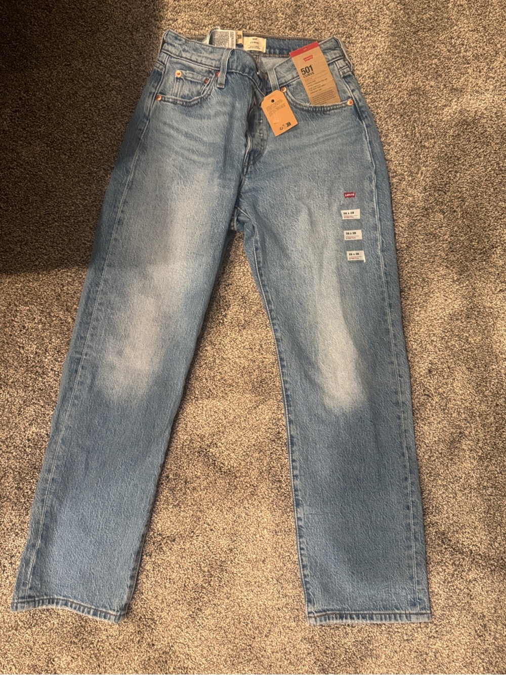 Levi's Light Blue Straight Women’s Jeans - 501 Curve Style 26 x 28